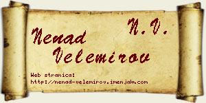 Nenad Velemirov vizit kartica